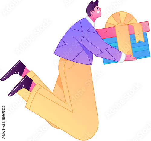 Professional sketch illustration of a figure holding a gold coin, depicting its body movements.
