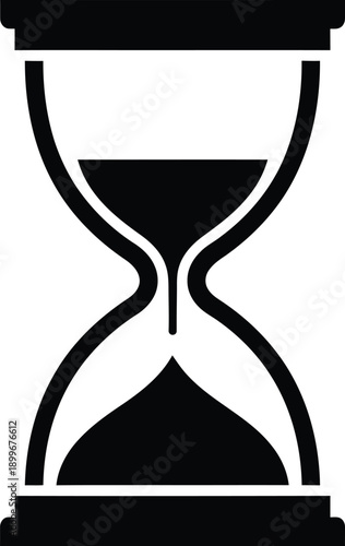 Hourglass glass timer icon representing passing time fast