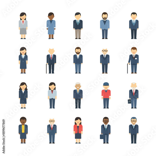 Business Professionals in Formal Attire