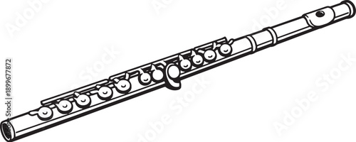 Concert Flute Line Art Icon