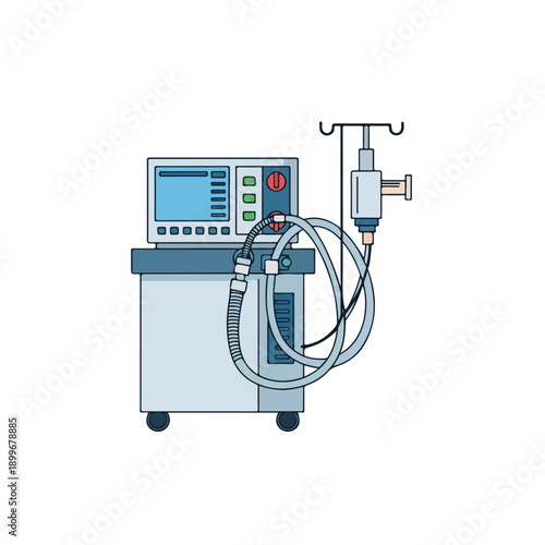 Medical Ventilator Machine with IV Drip
