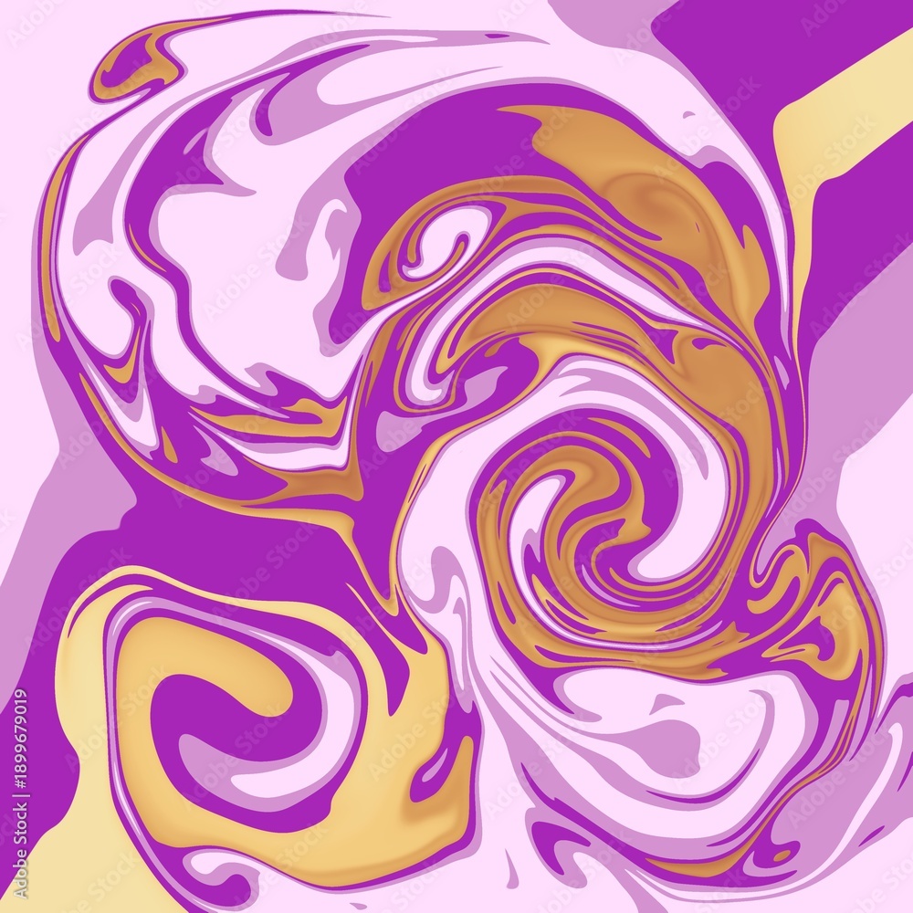 Fototapeta premium Purple Marble Swirls Create Elegant Abstract Fluid Background