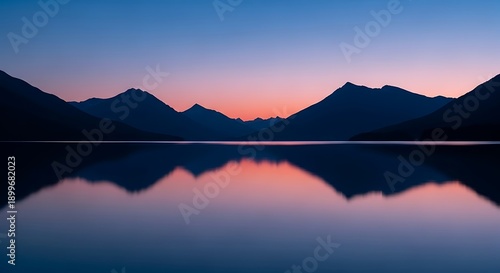 Wallpaper Mural Serene mountain reflection in the calm lake at sunrise or sunset Torontodigital.ca