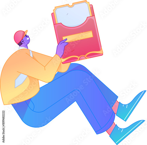 Professional sketch illustration of a figure holding a gold coin, depicting its body movements.
