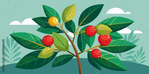 A wild plant in south Florida, probably christmasberry (Lycium carolinianum).
