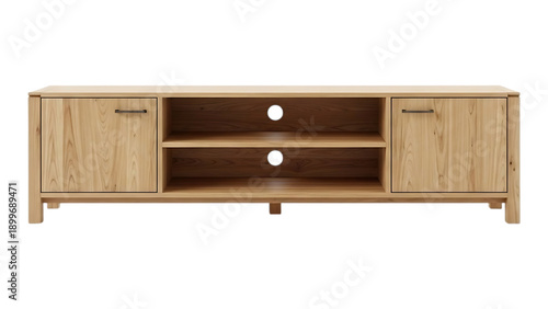 Modern wooden tv stand with storage compartments and sleek design for living room furniture needs and organization