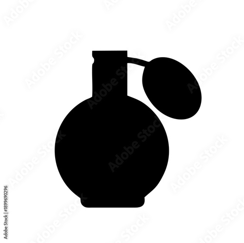 Black perfume spray bottle icon.