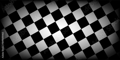 Black and white checkered pattern, Checkerboard seamless pattern. vector