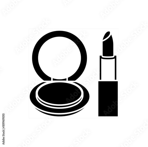 Lipstick and compact powder icon