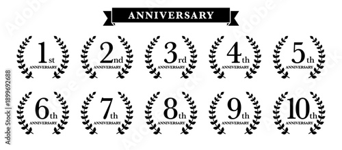 月桂冠 アニバーサリーロゴ モノクロ 1st〜10th セット