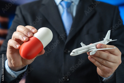 Bild auf Leinwand Business travel health concept