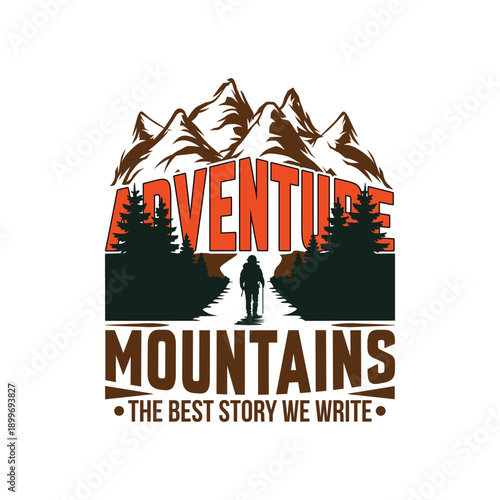 Collection of vintage style adventure and outdoor themed graphic designs