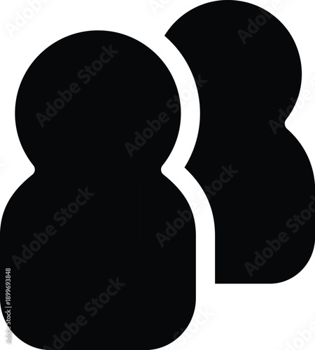 Two people standing side by side in silhouette