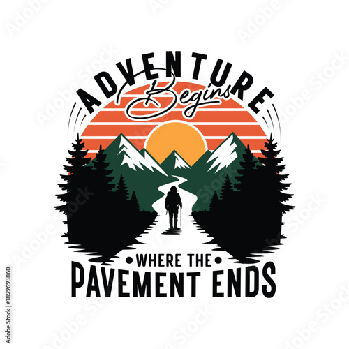 Collection of vintage style adventure and outdoor themed graphic designs