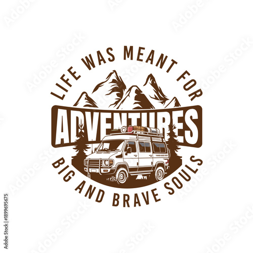 Collection of vintage style adventure and outdoor themed graphic designs