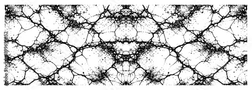 Wide panoramic texture featuring intricate cracked marble veins and grunge details