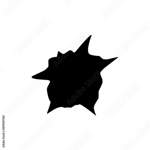 Bullet holes illustration. Black gunshot holes silhouettes