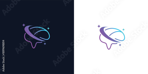creative brain color logo.  smart symbol design. abstract brain logo elements