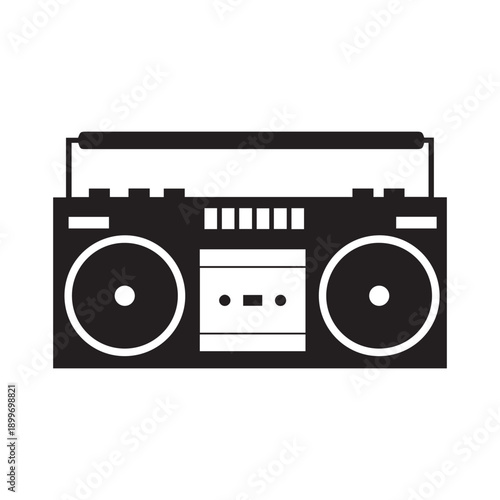 Boombox black simple icon
