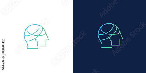 brain logotypes concept, science innovation,new technology development, startup.