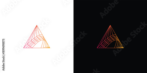 abstract letter A logo design for technology, internet, digital.