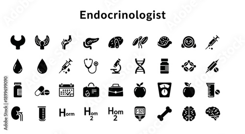 Endocrinologist Stock Photo Medical Instruments, Charts, and Medical Supplies