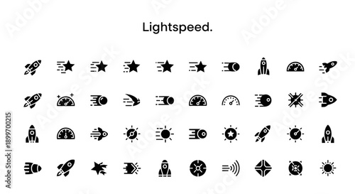 Light Speedrocket Imagecollection for Science Fiction and Futuristic Themes