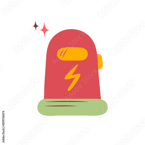 Electric charging station, electric charging, gas station, electricity, hand-drawn, doodle style, funny drawing, zero waste, ecology, red, pink, green, yellow, on a white background.For car refueling.