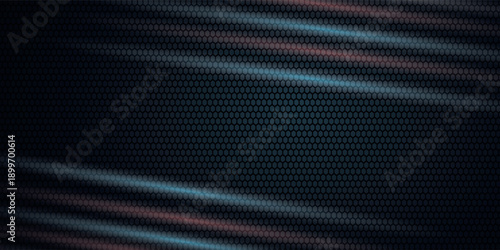 Abstract dark digital background featuring glowing blue and red diagonal lines intersecting a subtle futuristic grid pattern, symbolizing data flow and modern technology