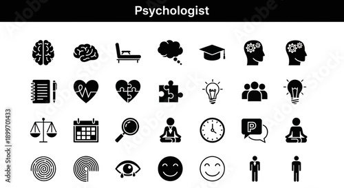 Psychologist Stock Photography, Therapeutic Icons, Mental Health Visual Representation, Counseling Symbols