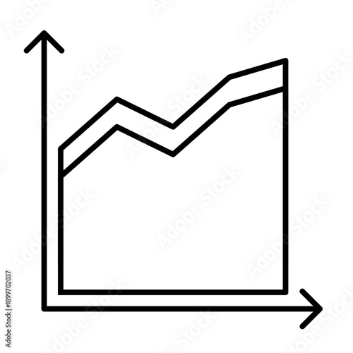 area chart line icon with editable stroke