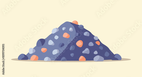 A pile of colorful stones against a plain background
