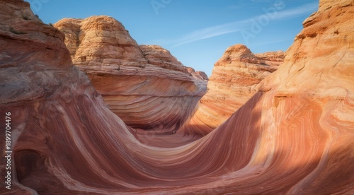 Mesmerizing rock formations blue sky