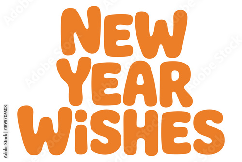 A colorful graphic with the words New Year Wishes in bold letters