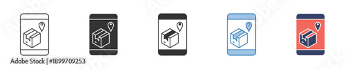 Digital delivery tracking application for online orders, showcasing real-time parcel location on a mobile device screen through a convenient app interface