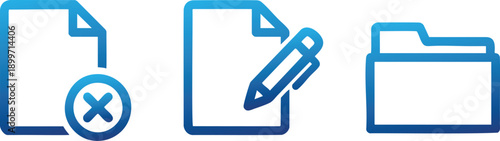 File Remove Edit and Archive Management Icons