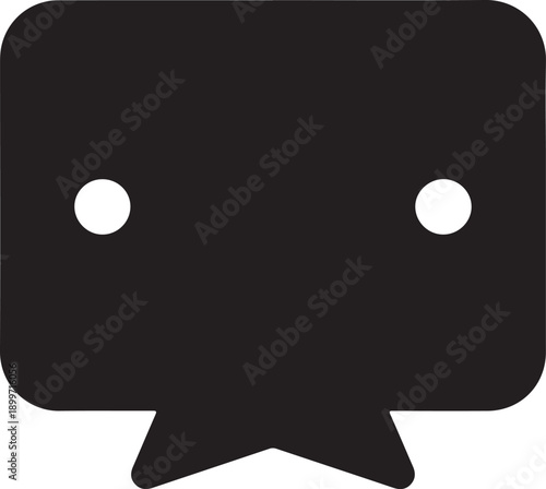 A black speech bubble icon on a transparent background