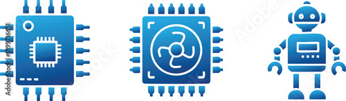 Industrial Microchip Processor Robotics Automation