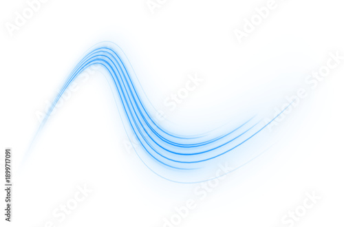 Blue neon tunnels expand smoothly, leaving radiant motion trails that convey calm futuristic energy. png