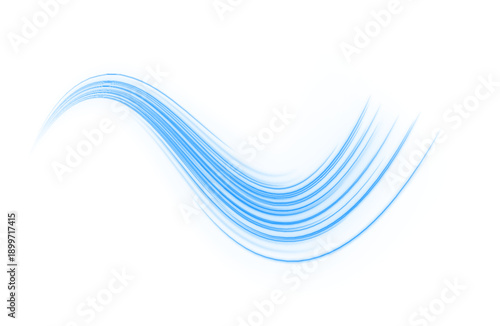 Blue neon streams ripple smoothly across dark space, leaving radiant motion trails and layered futuristic energy. png