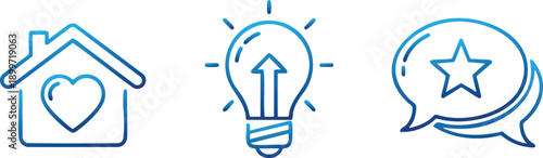 Smart Home Idea Rating Automation Icon Set