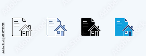 Housing Project Multiple Icon Illustration Vector