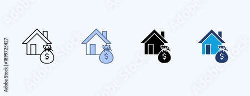 Property Values Multiple Icon Illustration Vector