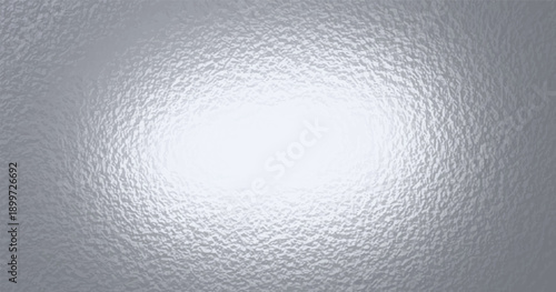 Silver ice pattern on frosted glass surface background. Glossy gradient rough material effect.