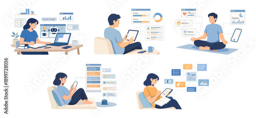 Artificial Intelligence in Everyday Life Scene Set