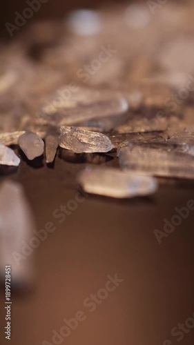 Macro shot of Crystal Methamphetamine - Synthetic drug crystals in detail