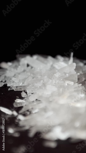 Macro shot of Crystal Methamphetamine - Synthetic drug crystals in detail