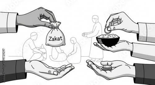 Healthy food flat lay with fresh fruits, vegetables and whole grains on a rustic wooden table