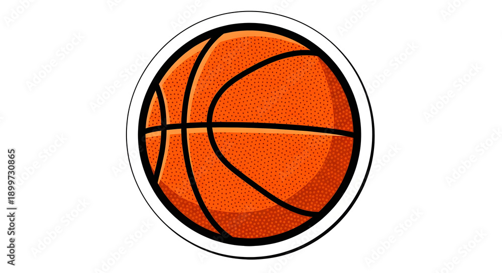 Fototapeta premium Basketball ball isolated on white background, sport equipment, game accessory