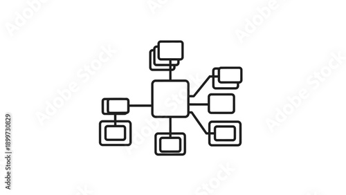 Abstract network diagram with central node and multiple connections